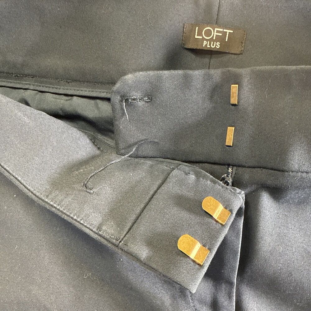 Loft Plus Marisa Skinny Pants Size 18 Plus Deep Teal Bi-Stretch Ankle Trousers - Picture 4 of 10